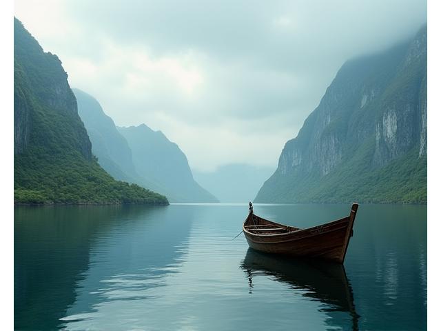 Viking skip ved Oslofjordens kant