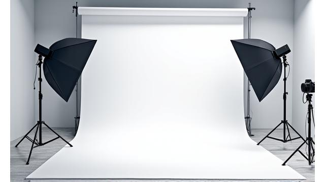 Bilde av et moderne fotostudio med profesjonelt utstyr og god belysning i Fjordblikk Kreativ